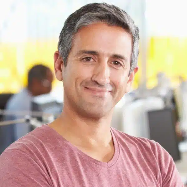 mature business man smiling